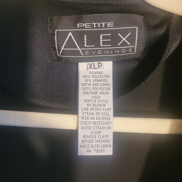 Alex Evenings Velvet Blazer Jacket Women's Petite XL Black 3/4 Sleeve Formal - Picture 7 of 9